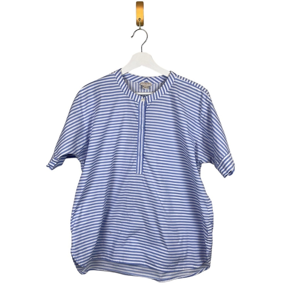 J. Crew Striped Short Sleeve Top Size Large